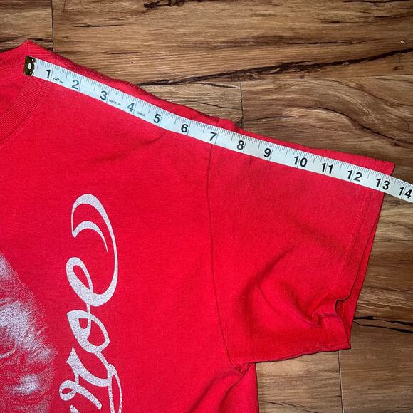 Red Short Sleeve Crew Neck Marilyn Monroe Graphic Print T-Shirt Size Medium - Picture 6 of 7